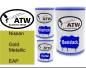 Preview: Nissan, Gold Metallic, EAP: 500ml Lackdose + 500ml Klarlack + 250ml Härter - Set, von ATW Autoteile West.